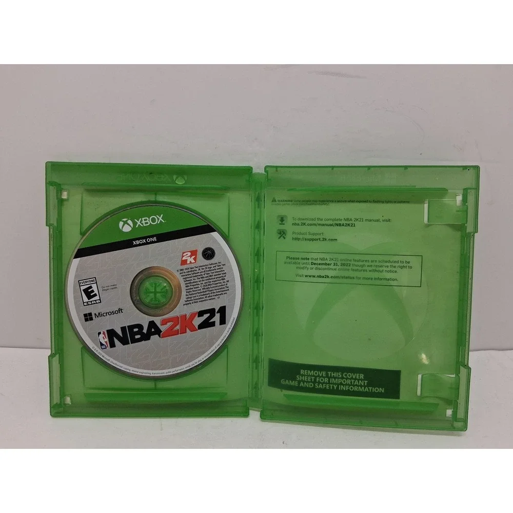 NBA 2K21 Xbox One Microsoft 2K Sports Basketball Video Game Disc Case